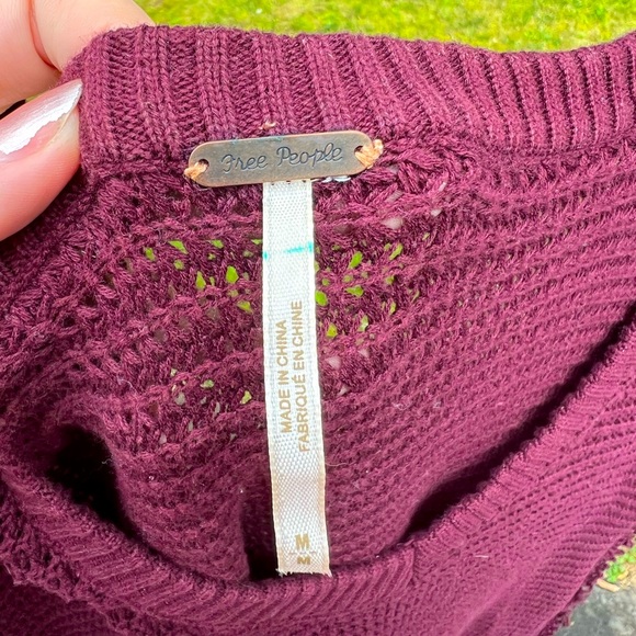 Free People Women’s Maroon Sweater - Picture 3 of 3